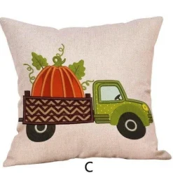 Kürbis Truck Kissenbezüge - Halloween Herbst Dekor Akzent