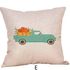 Kürbis Truck Kissenbezüge - Halloween Herbst Dekor Akzent