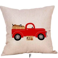 Kürbis Truck Kissenbezüge - Halloween Herbst Dekor Akzent