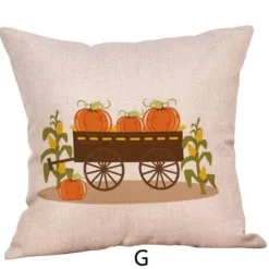 Kürbis Truck Kissenbezüge - Halloween Herbst Dekor Akzent