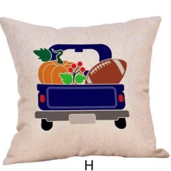 Kürbis Truck Kissenbezüge - Halloween Herbst Dekor Akzent