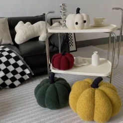 Kürbis-Plüschkissen – Süßes Halloween-Herbstdekor