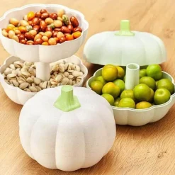 Kürbis-Snack-Aufbewahrungsbox – Mehrschichtiger Halloween-Organizer