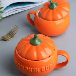 Kürbistasse aus Keramik – Kreative Herbst-Kaffeetasse