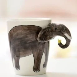 Kreative Keramikbecher im Dschungel-Design – einzigartiges, künstlerisches Trinkgeschirr
