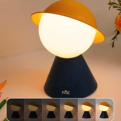 Kreative Strohhut-Nachtlampe – einzigartige dekorative Beleuchtungsvorrichtung