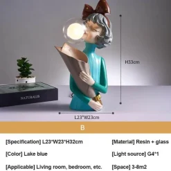 Kreative Tischlampe aus Kunstharz – einzigartige Beleuchtung für die Inneneinrichtung