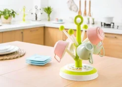 Kreativer Getränkehalter-Abtropfständer in Baumform – Stilvoller Küchen-Organizer