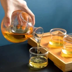 Kristall-Eiskrug – Spender für Sake, Wein, Whisky und Bier