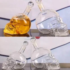 Kristallschädel-Dekanter – Einzigartige Spirituosenflasche aus Glas