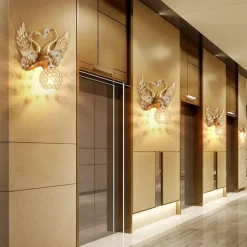 Kristallschwanen-Wandleuchte – Elegante dekorative Beleuchtung