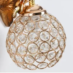 Kristallschwanen-Wandleuchte – Elegante dekorative Beleuchtung