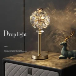 Kristall-Tischlampe – Elegante Luxusleuchte