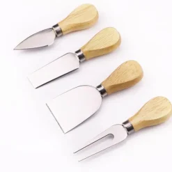 Käsemesser-Set – Hochwertige Edelstahlwerkzeuge mit eleganten Holzgriffen