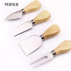 Käsemesser-Set – Hochwertige Edelstahlwerkzeuge mit eleganten Holzgriffen