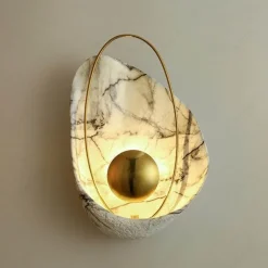 Küsten-Marmor-Muschel-Wandlampe – Elegante Strandbeleuchtung