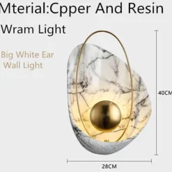 Küsten-Marmor-Muschel-Wandlampe – Elegante Strandbeleuchtung