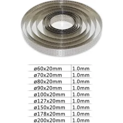 Kuchenformen aus Edelstahl - Mousse-Törtchen-Dessertformen