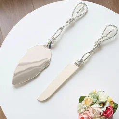 Kuchenspatel aus Edelstahl mit Knotendesign – Premium-Backwerkzeug