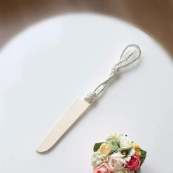 Kuchenspatel aus Edelstahl mit Knotendesign – Premium-Backwerkzeug