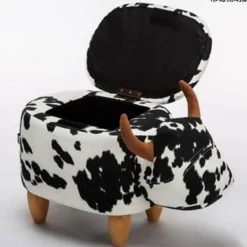 Kuh-Ottomane – Dekorativer Aufbewahrungshocker
