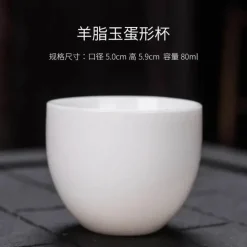 Kung-Fu-Teetassen-Set – 3er-Set Trinkgeschirr aus weißem Porzellan