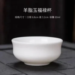 Kung-Fu-Teetassen-Set – 3er-Set Trinkgeschirr aus weißem Porzellan