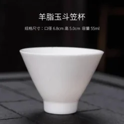 Kung-Fu-Teetassen-Set – 3er-Set Trinkgeschirr aus weißem Porzellan