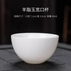 Kung-Fu-Teetassen-Set – 3er-Set Trinkgeschirr aus weißem Porzellan