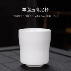 Kung-Fu-Teetassen-Set – 3er-Set Trinkgeschirr aus weißem Porzellan