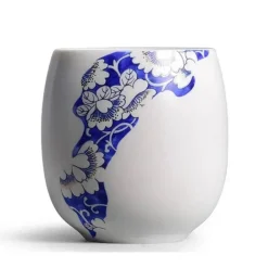 Kung-Fu-Teetassen-Set – Traditionelles weißes Keramik-Teegeschirr