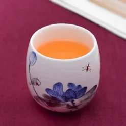 Kung-Fu-Teetassen-Set – Traditionelles weißes Keramik-Teegeschirr