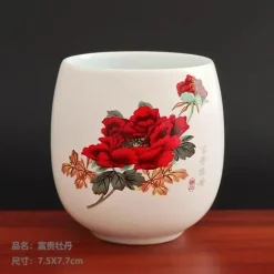 Kung-Fu-Teetassen-Set – Traditionelles weißes Keramik-Teegeschirr