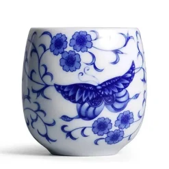 Kung-Fu-Teetassen-Set – Traditionelles weißes Keramik-Teegeschirr