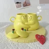 Kuschelbirne Keramik-Duo-Tasse – Süßes dekoratives Trinkgeschirr