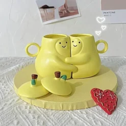 Kuschelbirne Keramik-Duo-Tasse – Süßes dekoratives Trinkgeschirr