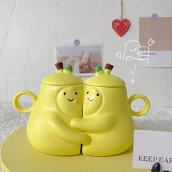 Kuschelbirne Keramik-Duo-Tasse – Süßes dekoratives Trinkgeschirr