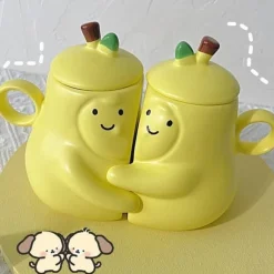 Kuschelbirne Keramik-Duo-Tasse – Süßes dekoratives Trinkgeschirr
