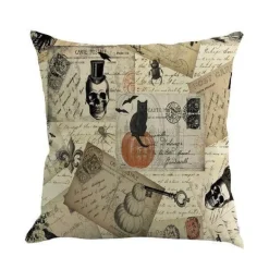 Kuschelige Hexen-Halloween-Kissenbezüge – Weiches Halloween-Dekor