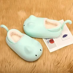 Kuschelige Plüsch-Katzenschuhe für Kinder – Winterschuhe