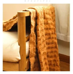 Kuschelige Waffel-Strickdecke – Vielseitiger Mehrjahreszeiten-Sofa-Bettbezug