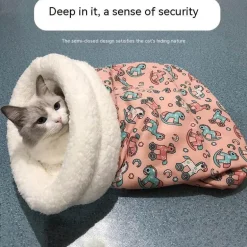 Kuscheliger Katzen-Winterschlafsack – dickes, warmes Bettzeug für Katzen