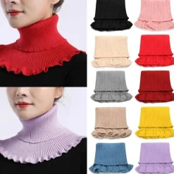 Kuscheliger Rollkragenschal aus Strick – Abnehmbares Kragen-Accessoire