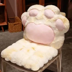 Kuscheliges Katzenpfoten-Plüschkissen – Weiches Sitzkissen für Katzenliebhaber