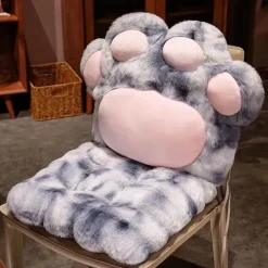 Kuscheliges Katzenpfoten-Plüschkissen – Weiches Sitzkissen für Katzenliebhaber