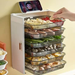 6-lagiger Speiseteller-Organizer - Küchenaufbewahrungsregal