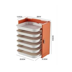 6-lagiger Speiseteller-Organizer - Küchenaufbewahrungsregal