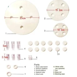 3-lagiges Tortenrahmen-Set – Tortendekorationswerkzeug zum Backen