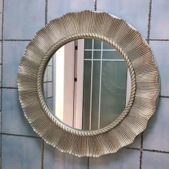 Large Round Wall Mirror - Decorative Home Accent Mirror