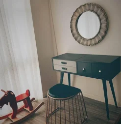 Large Round Wall Mirror - Decorative Home Accent Mirror